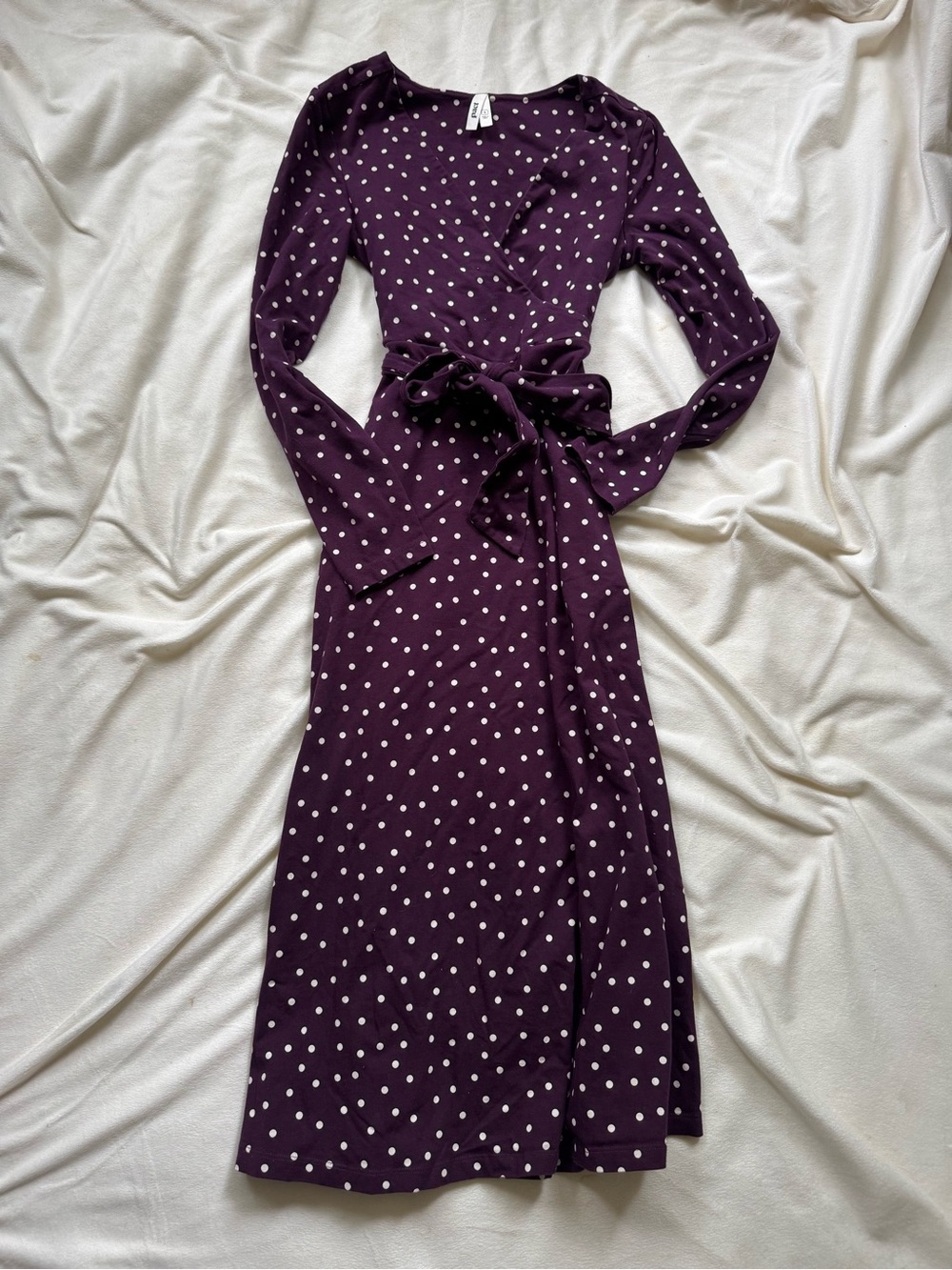 Pact long sleeve polka dot dress